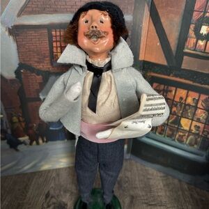 Festive Caroler Figurine with Sheet Music